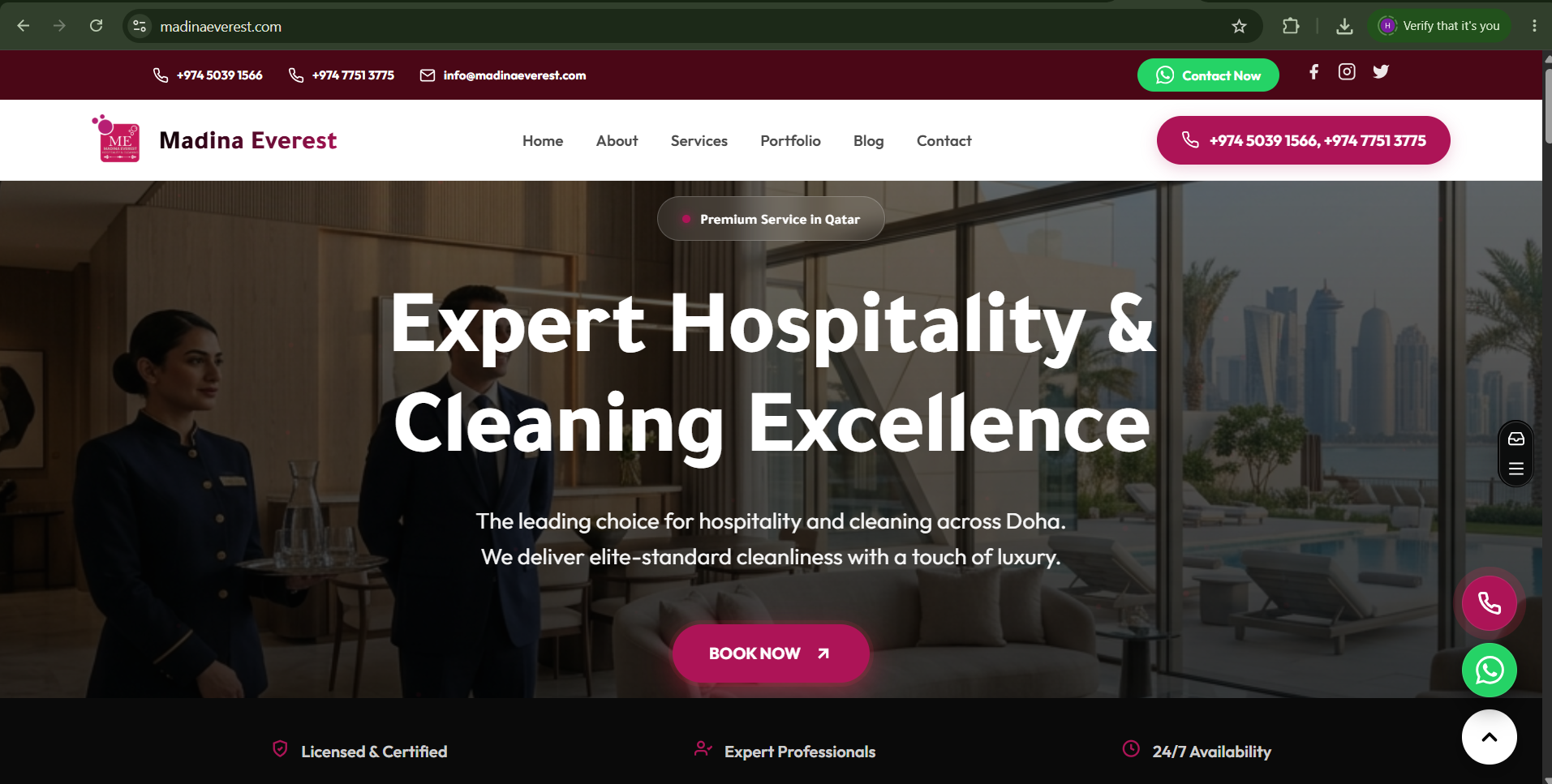 Madina Everest Corporate Portal Screenshot